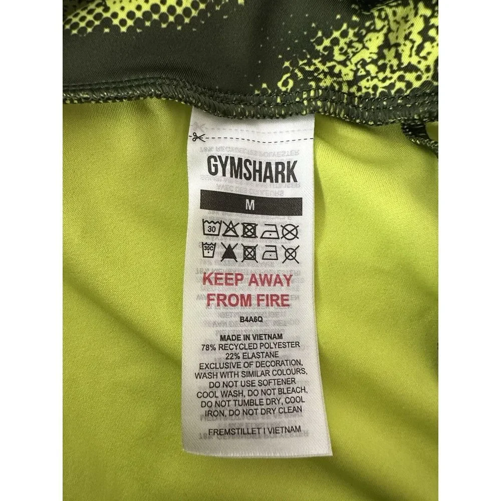 Gymshark Leggings Women Medium Yellow Training Gym Athleisure Hiking Outdoor‎
